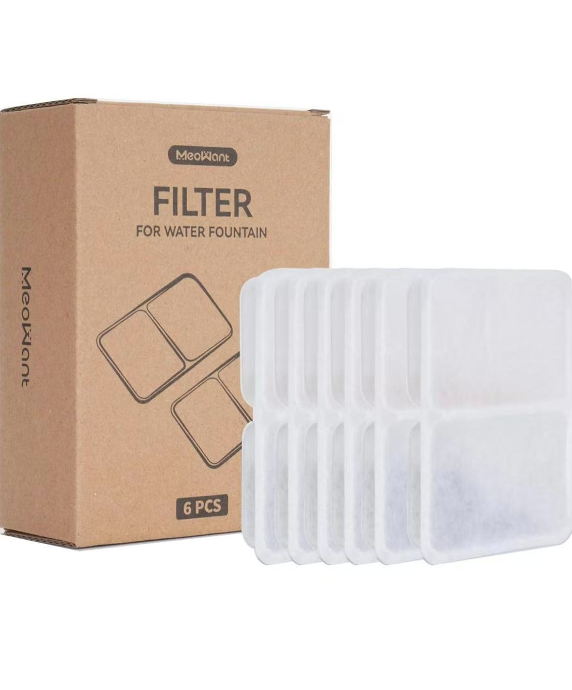Water Fountain MW-DF01 Filter Replacement, 6pcs