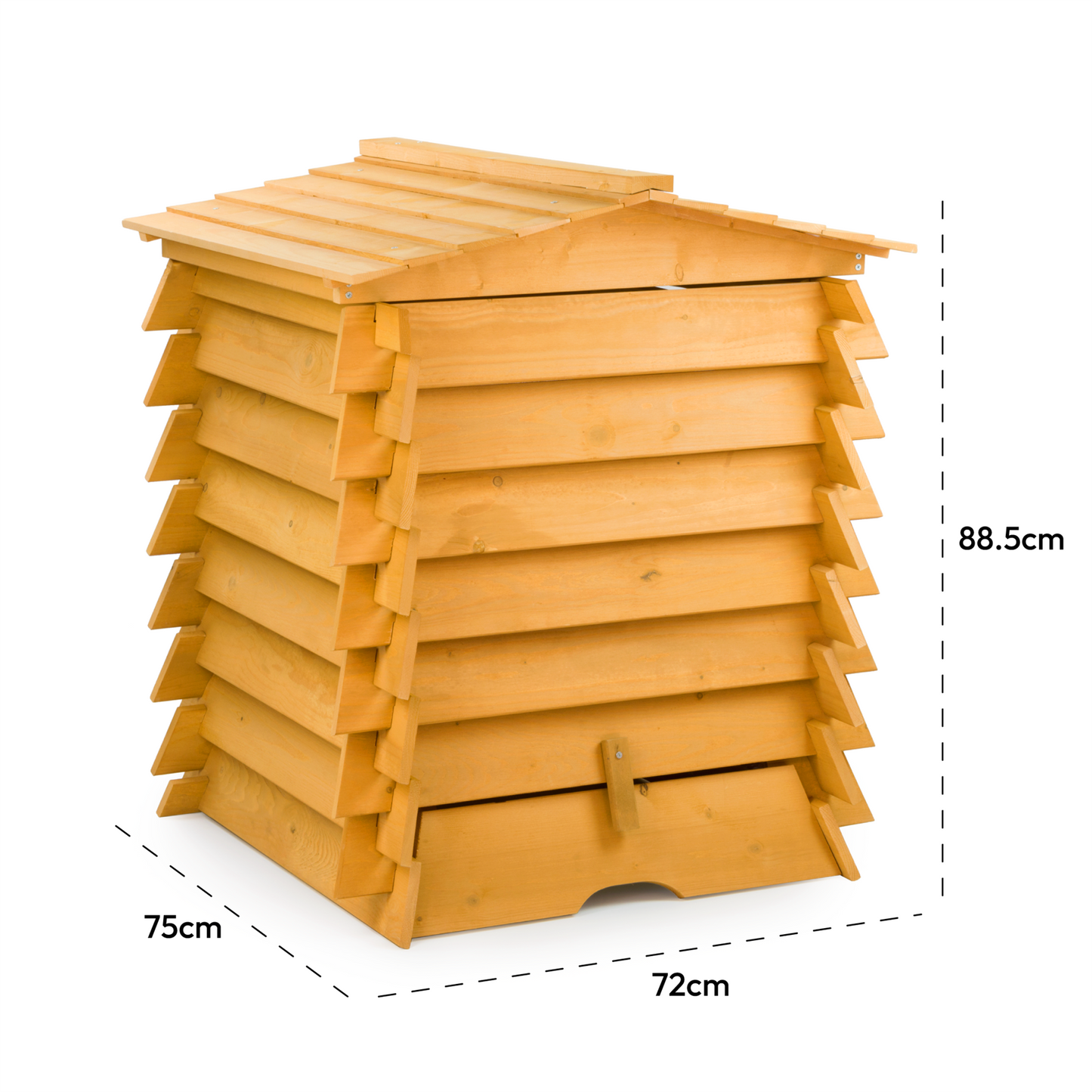 The Large Wooden Compost Bin - Beehive Design