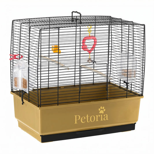 PETORIA Deep Base Bird Cage with Accessories