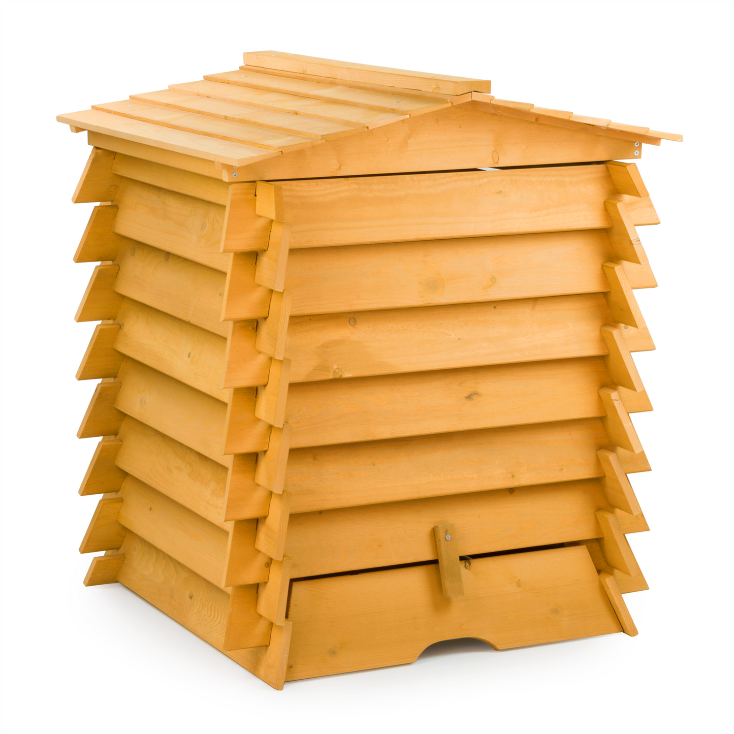 The Large Wooden Compost Bin - Beehive Design