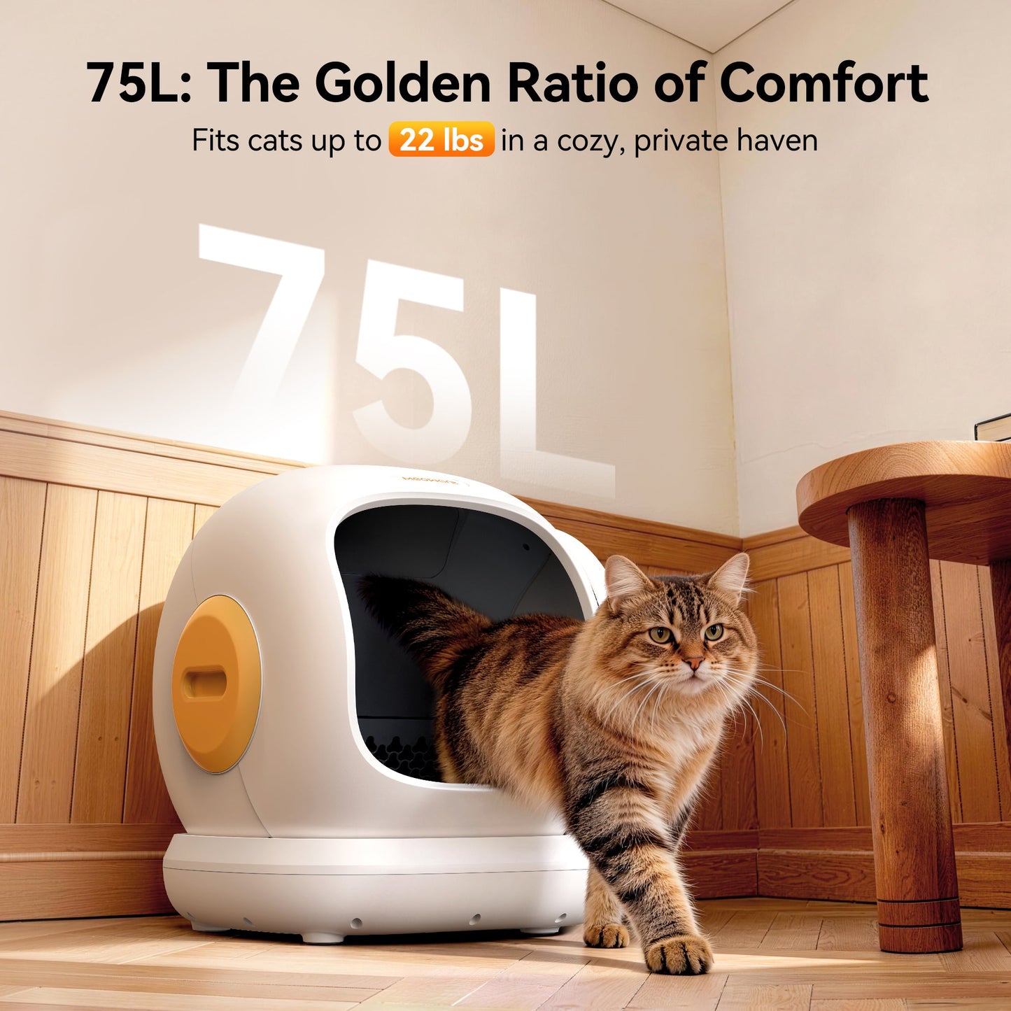 Self-Cleaning Cat Litter Box - MW-SC02 (White)