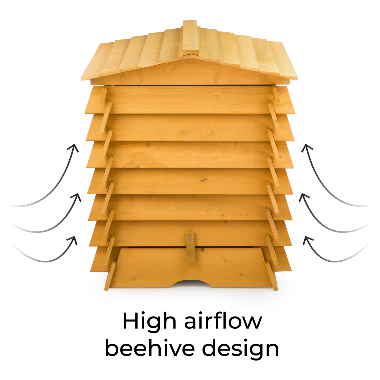 The Large Wooden Compost Bin - Beehive Design