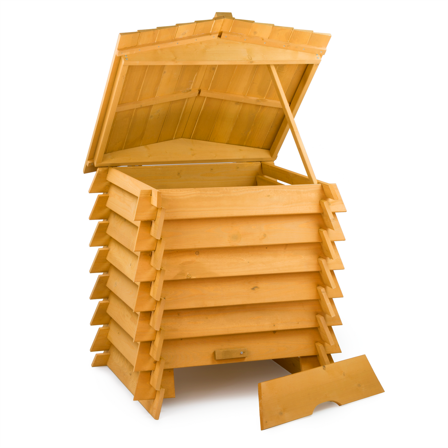 The Large Wooden Compost Bin - Beehive Design