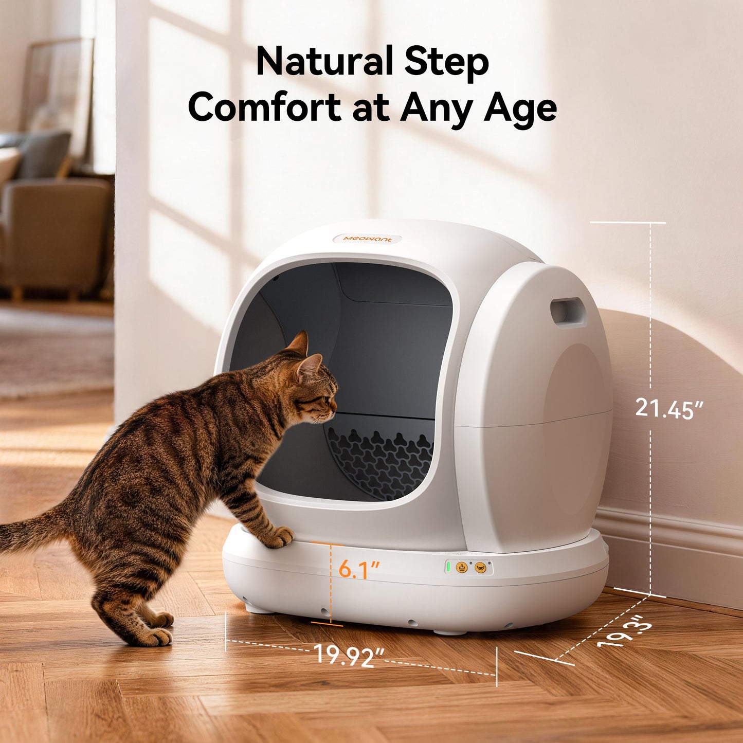 Self-Cleaning Cat Litter Box - MW-SC02 (White)