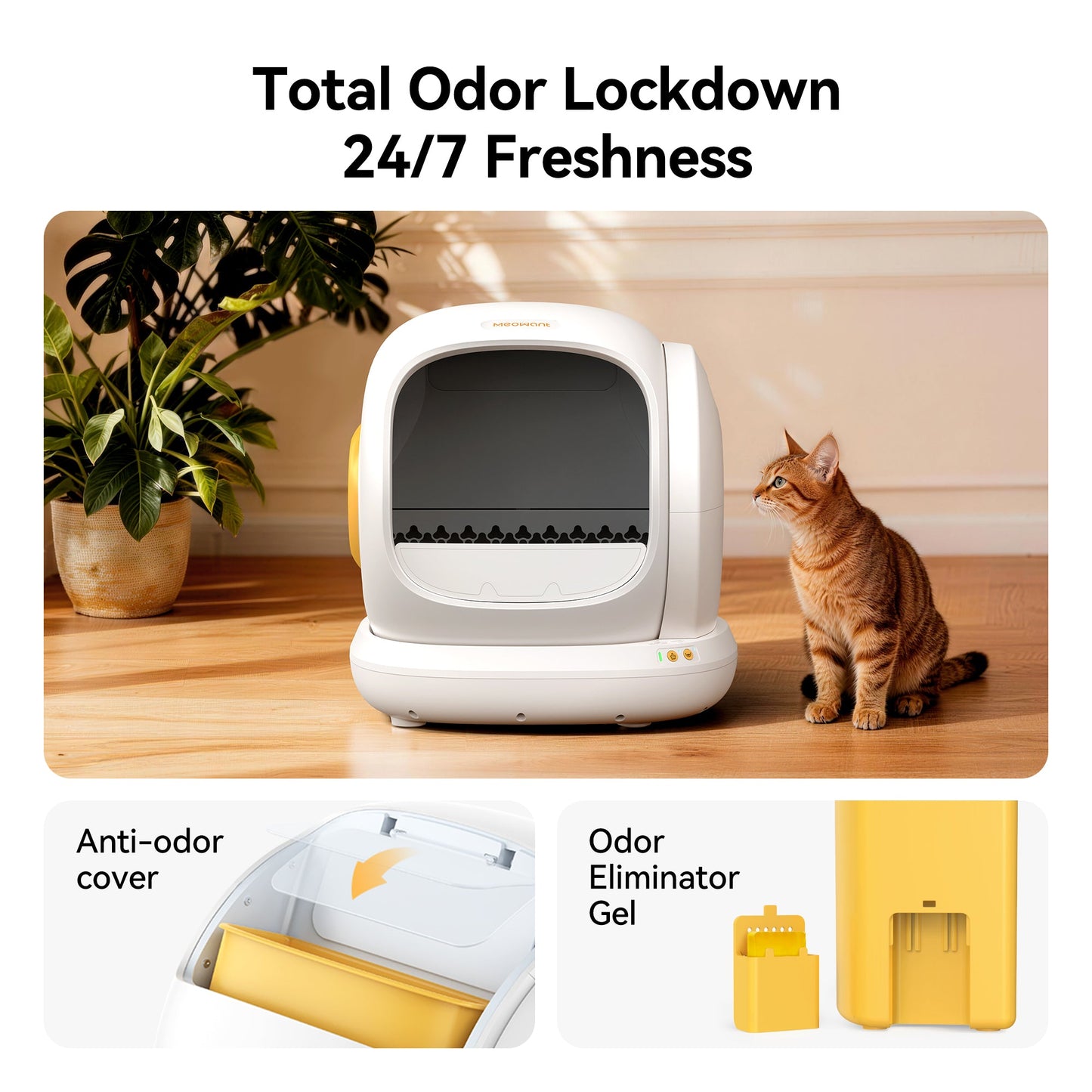 Self-Cleaning Cat Litter Box - MW-SC02 (White)