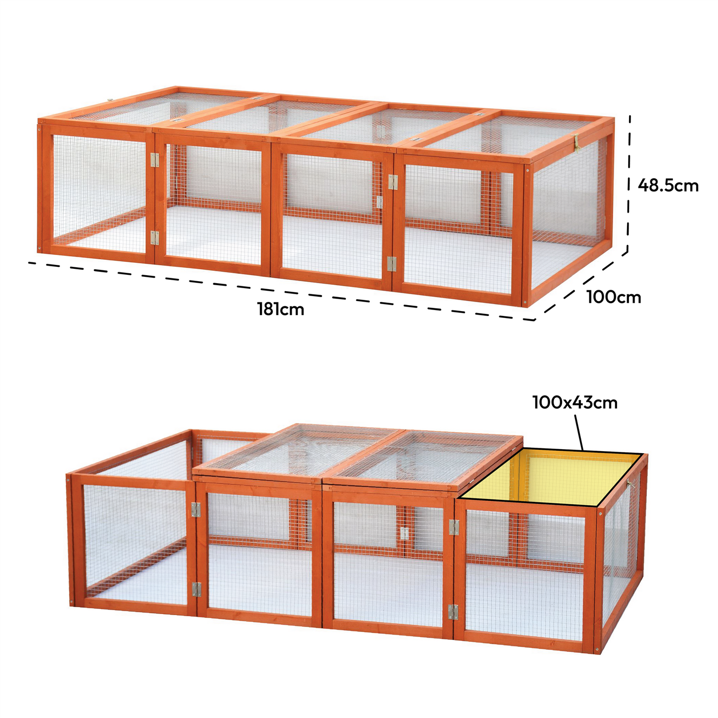 Petoria 6ft Wooden Folding Pet Run