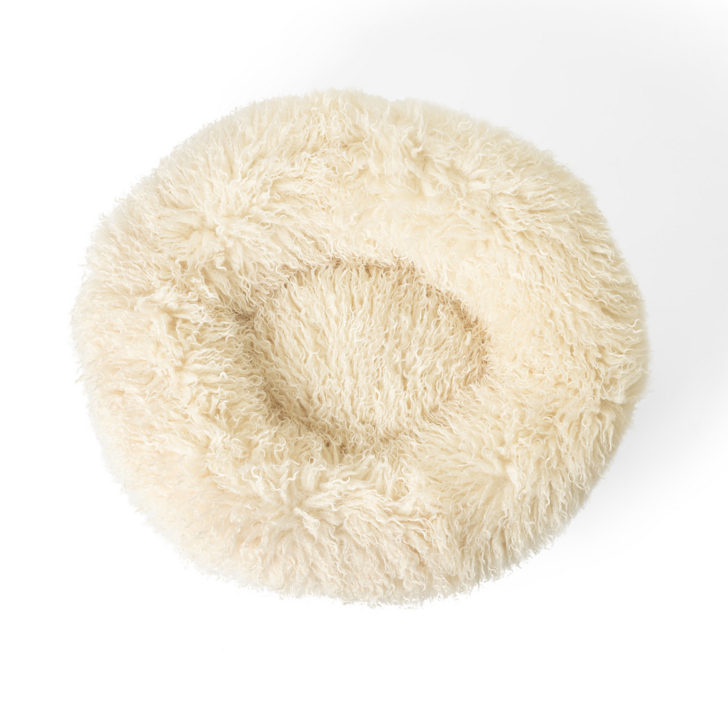 Luxe Faux Fur Donut Dog Bed - Plush Sheep Ivory
