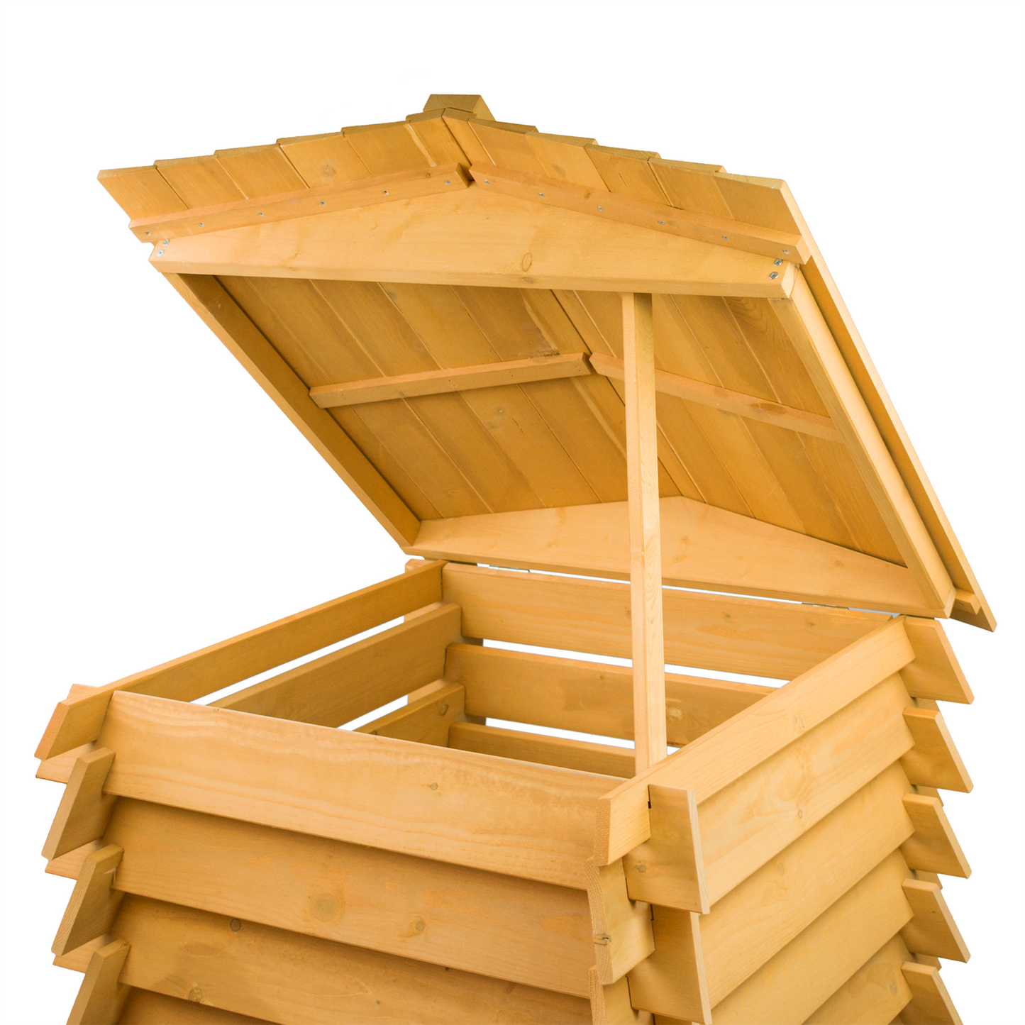 The Large Wooden Compost Bin - Beehive Design
