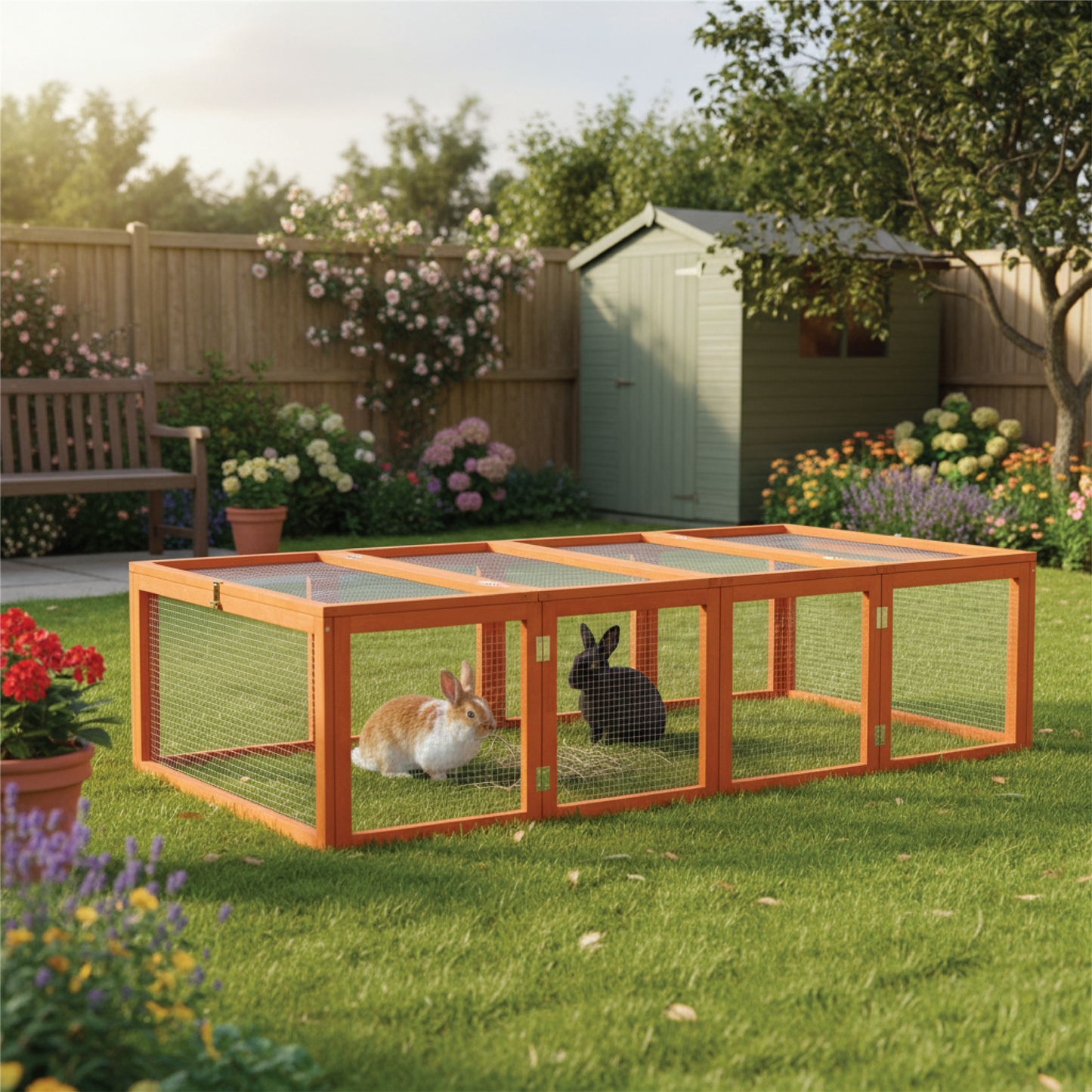 Petoria 6ft Wooden Folding Pet Run