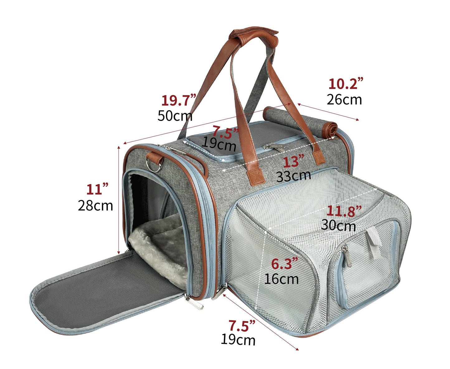 Gold Series Big Apple XL Size Airline Compliant Expandable Pet Carrier