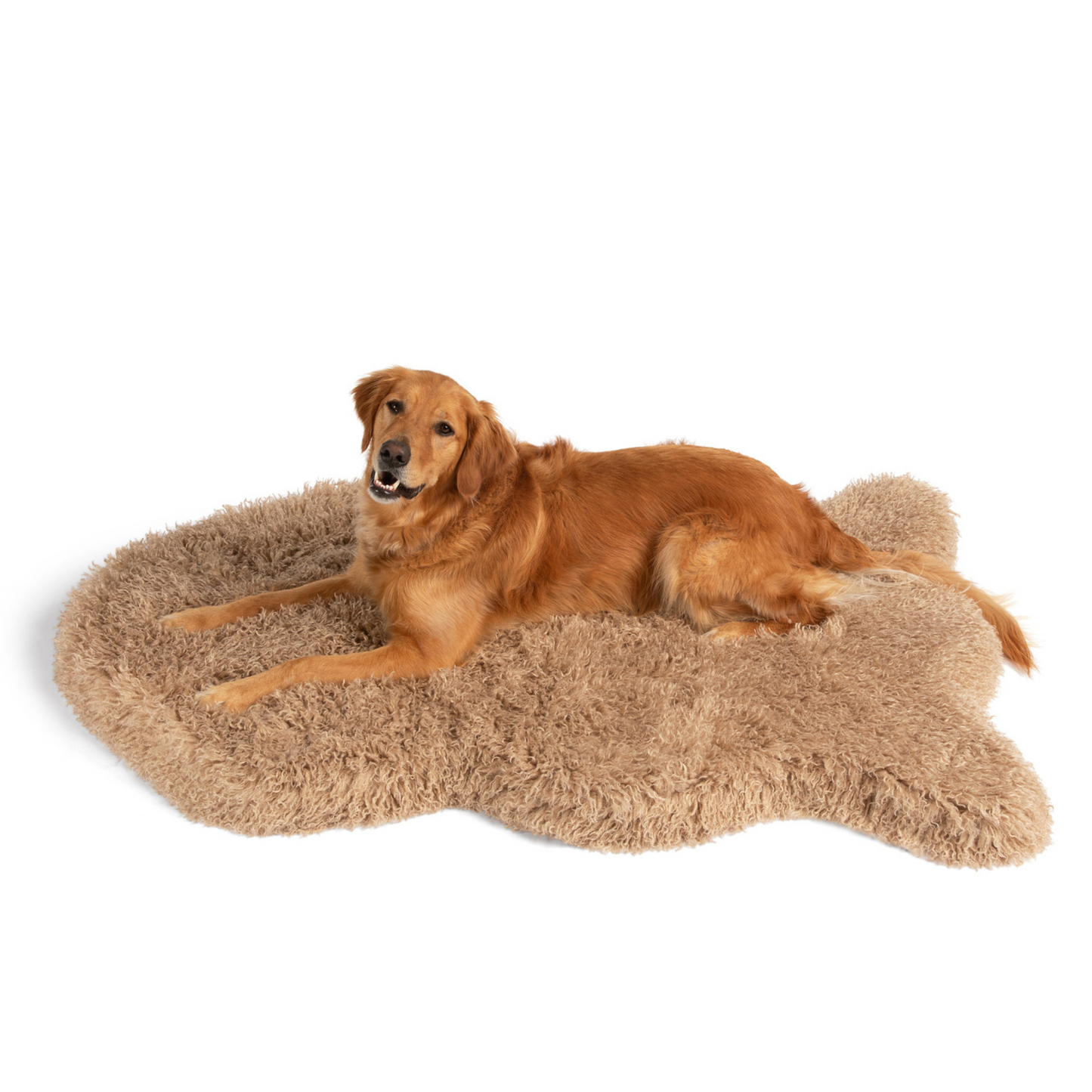 Luxe Faux Fur Orthopedic Dog Bed -  Plush Sheep Tan