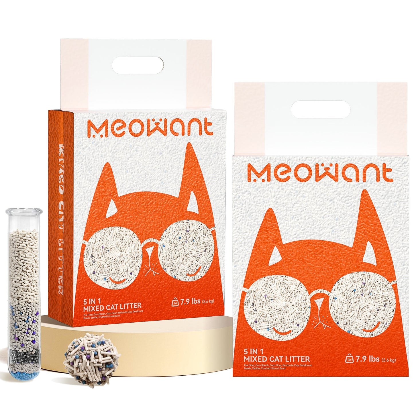 5-in-1 Mixed Cat Litter 7.9 lbs × 2