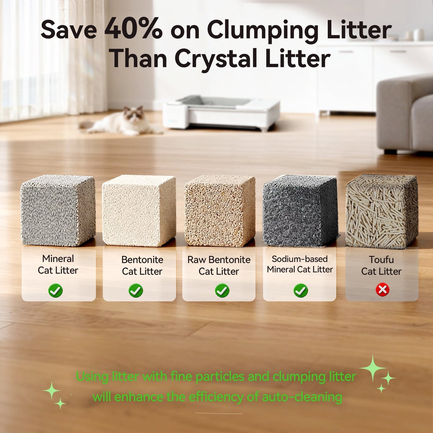Open Top Self-Cleaning Cat Litter Box – SC03