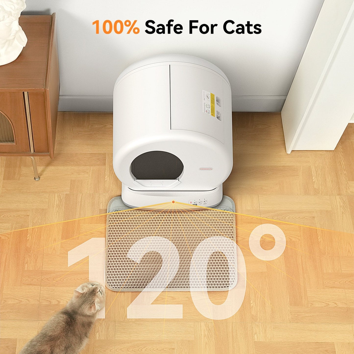 Self-Cleaning Cat Litter Box - MW-SC01 (Gray&Yellow)