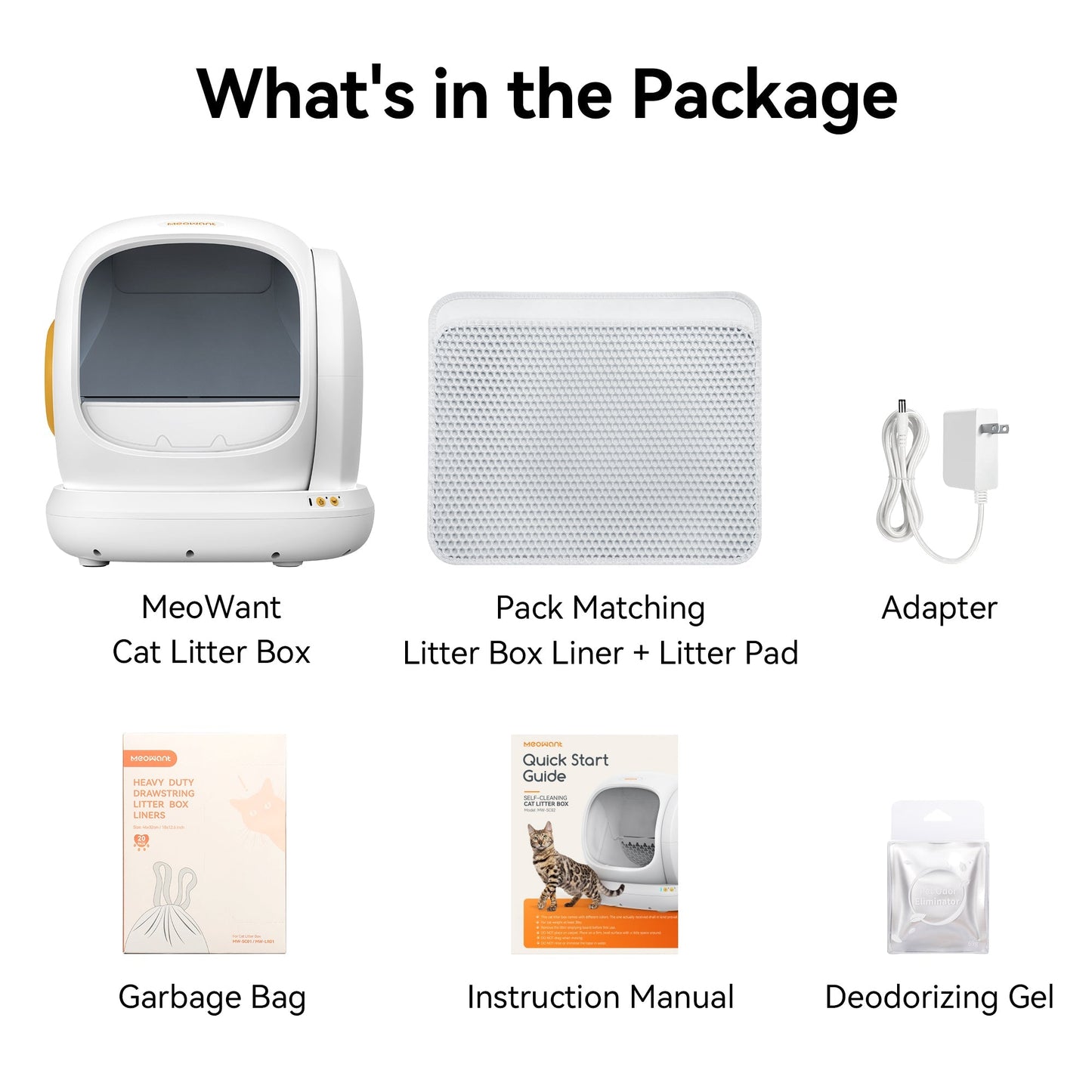 Self-Cleaning Cat Litter Box - MW-SC02 (White)