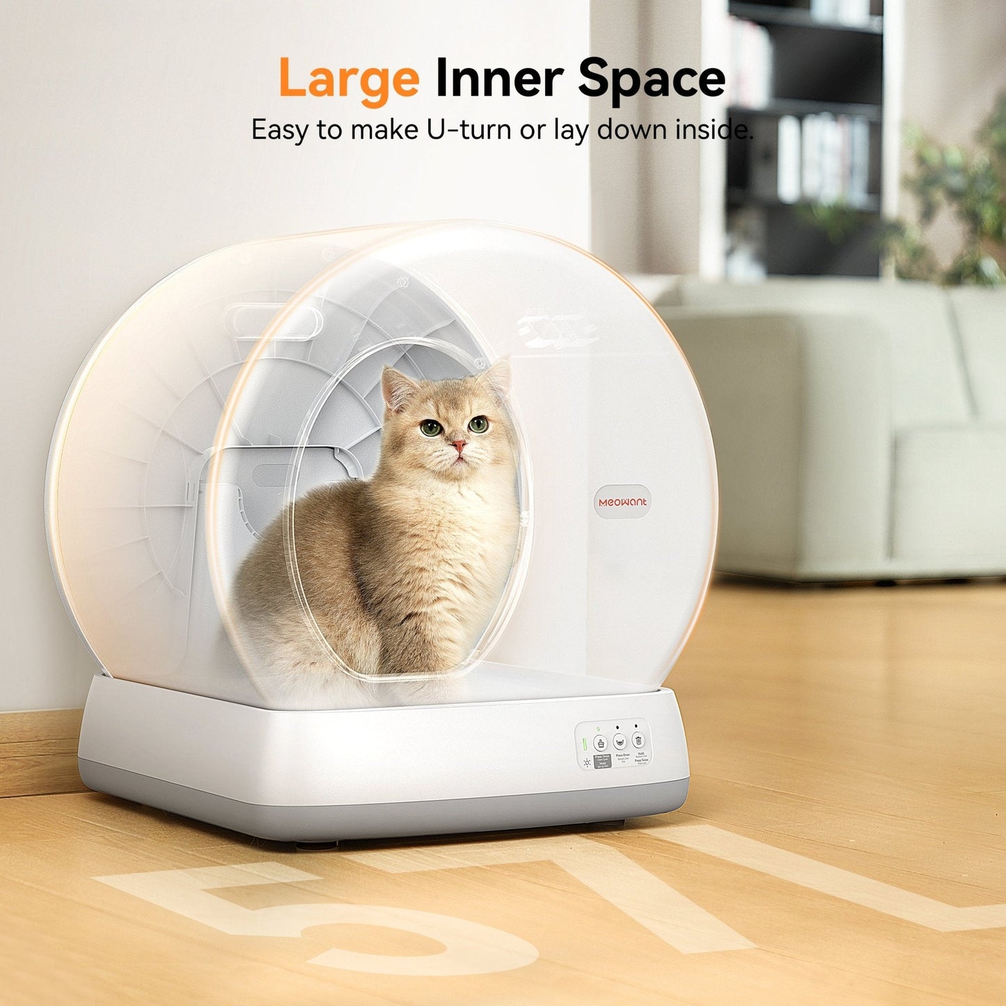 Self-Cleaning Cat Litter Box - MW-SC01 (Gray&Yellow)