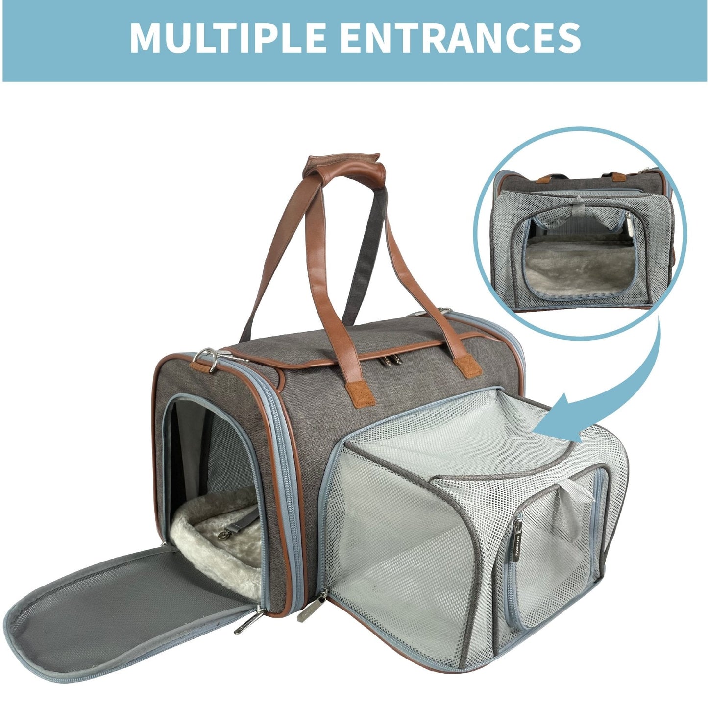 Gold Series Big Apple XL Size Airline Compliant Expandable Pet Carrier