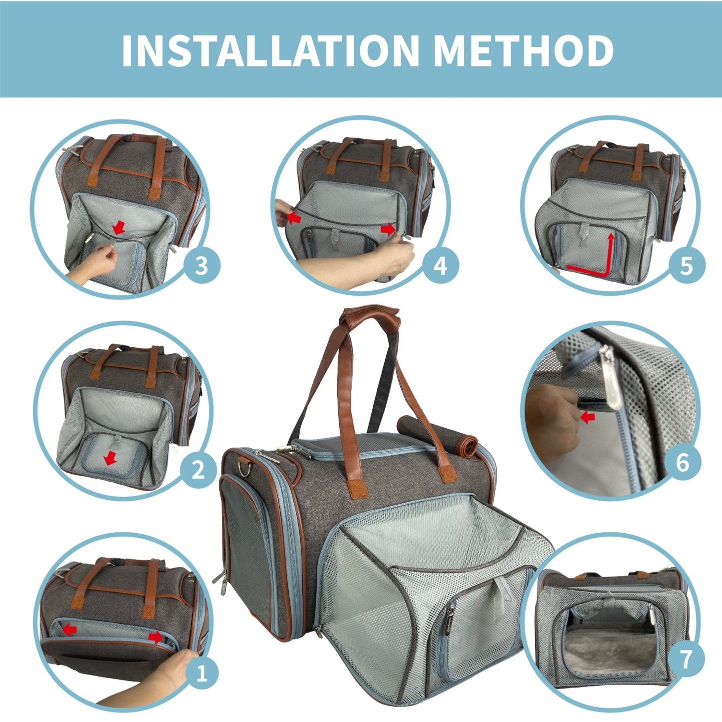 Gold Series Big Apple XL Size Airline Compliant Expandable Pet Carrier