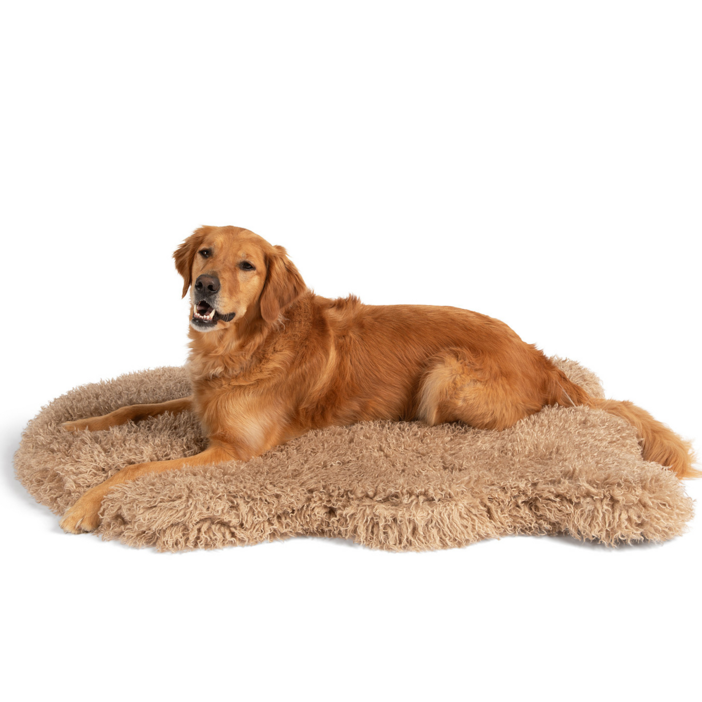 Luxe Faux Fur Orthopedic Dog Bed -  Plush Sheep Tan