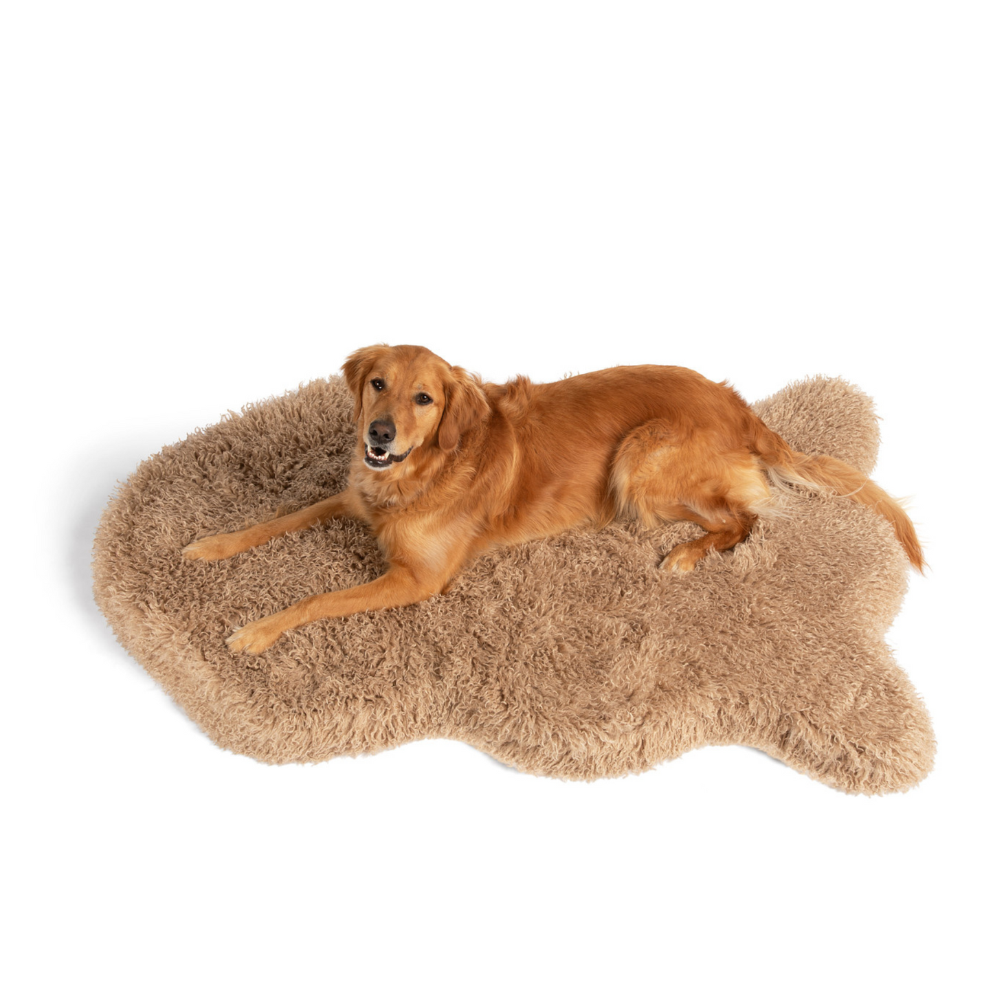 Luxe Faux Fur Orthopedic Dog Bed -  Plush Sheep Tan